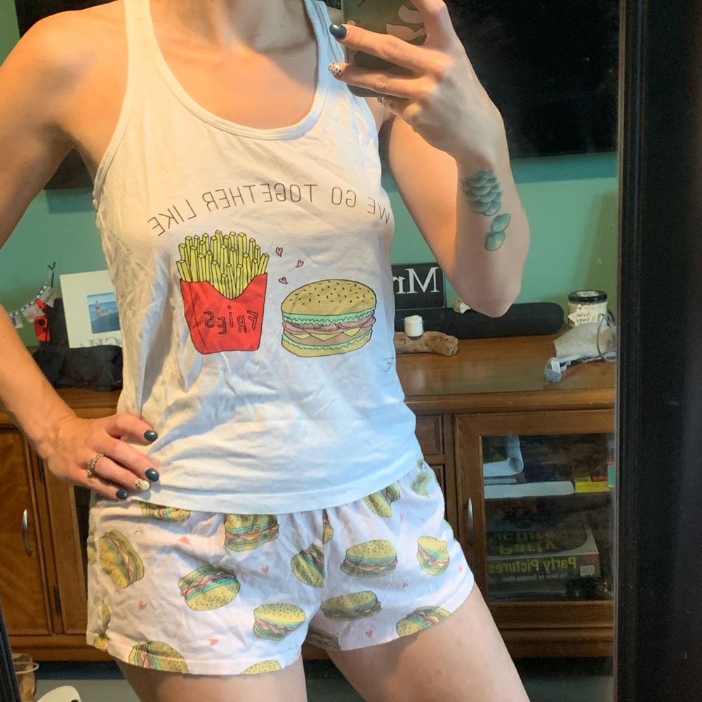 Burger and fries summer sleep set